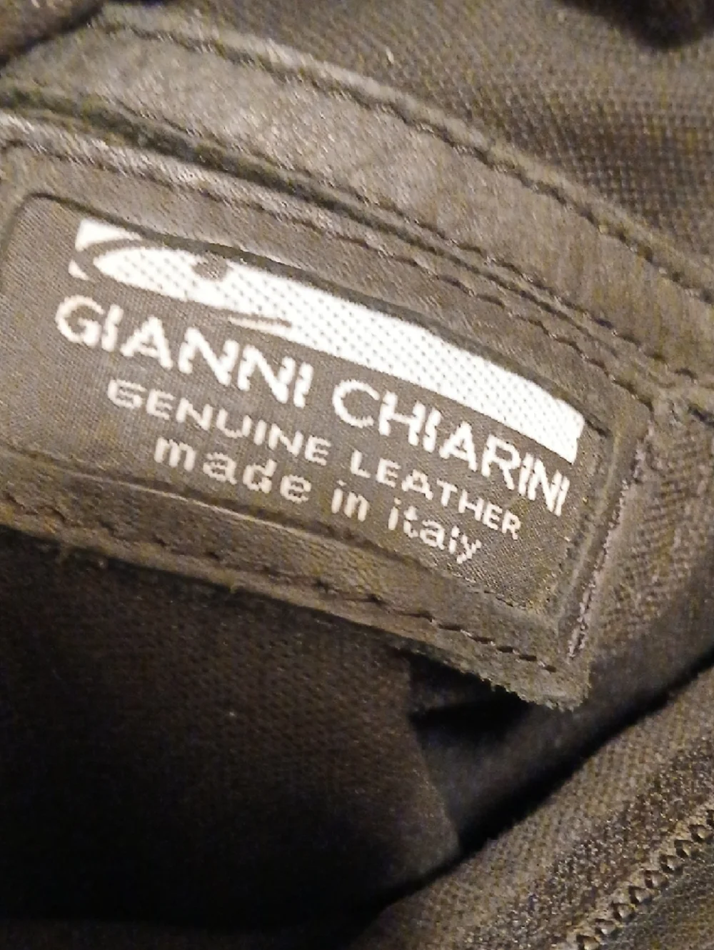 Gianni‎ Chiarini,Soft Black Leather Hobo with Brass Ring Details. Med. Sz.